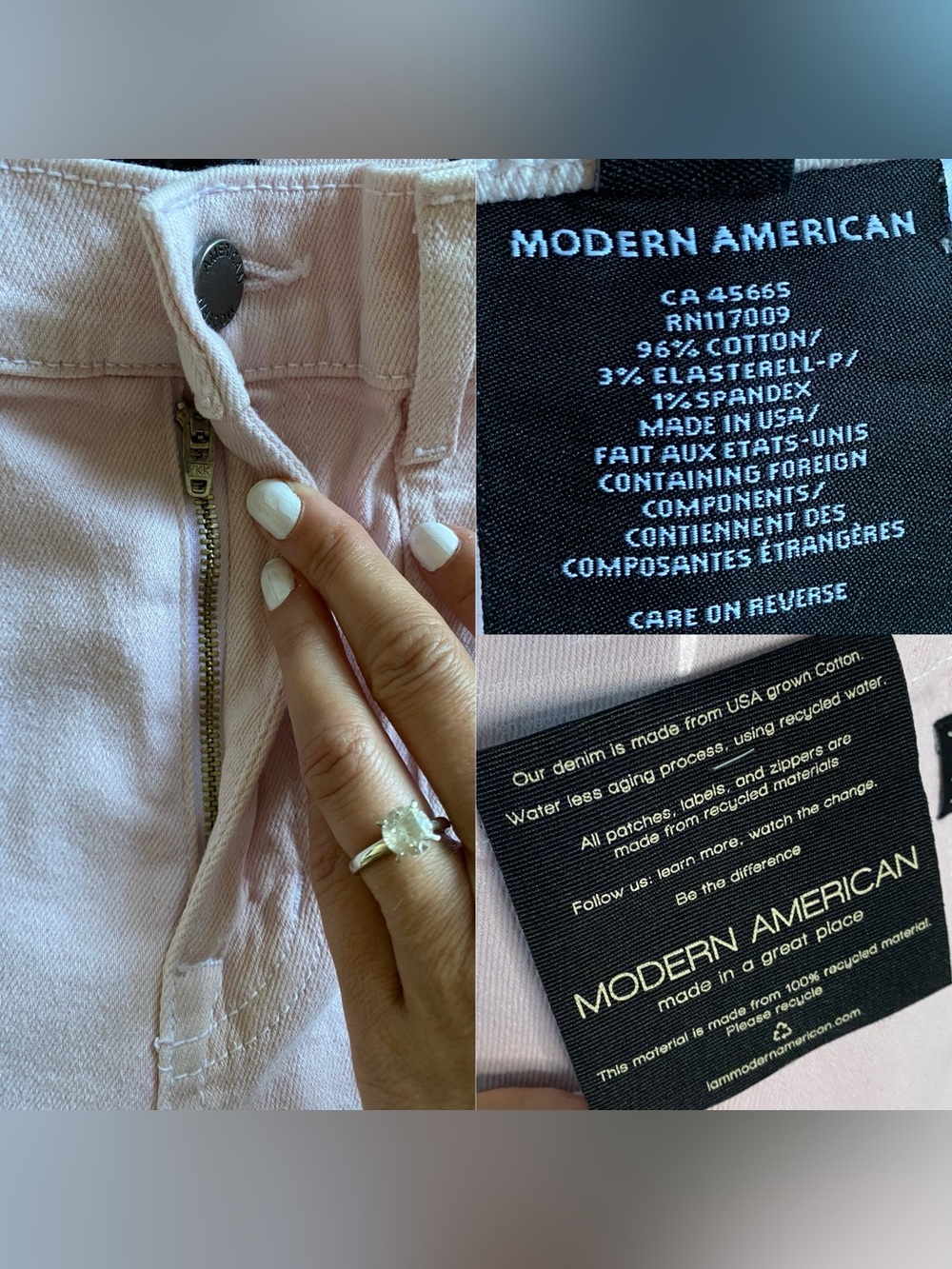 MODERN AMERICAN Farrah Crop Utility Wide Leg Jeans in Blush! 🌸 - Picture 15 of 16